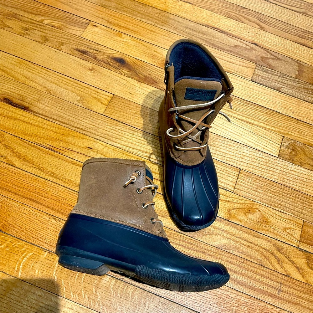 Sperry Top-Sider Waterproof Leather Saltwater Duck Syren Gulf Rubber Chelsea 9